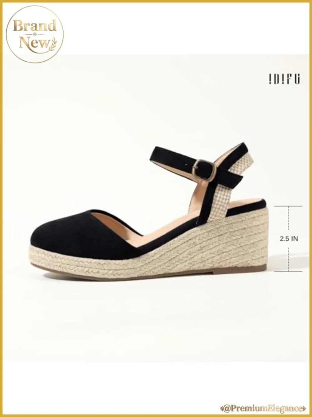 Closed Toe Espadrille Wedge Sandals Womens Platform Low Heel Ankle Strap